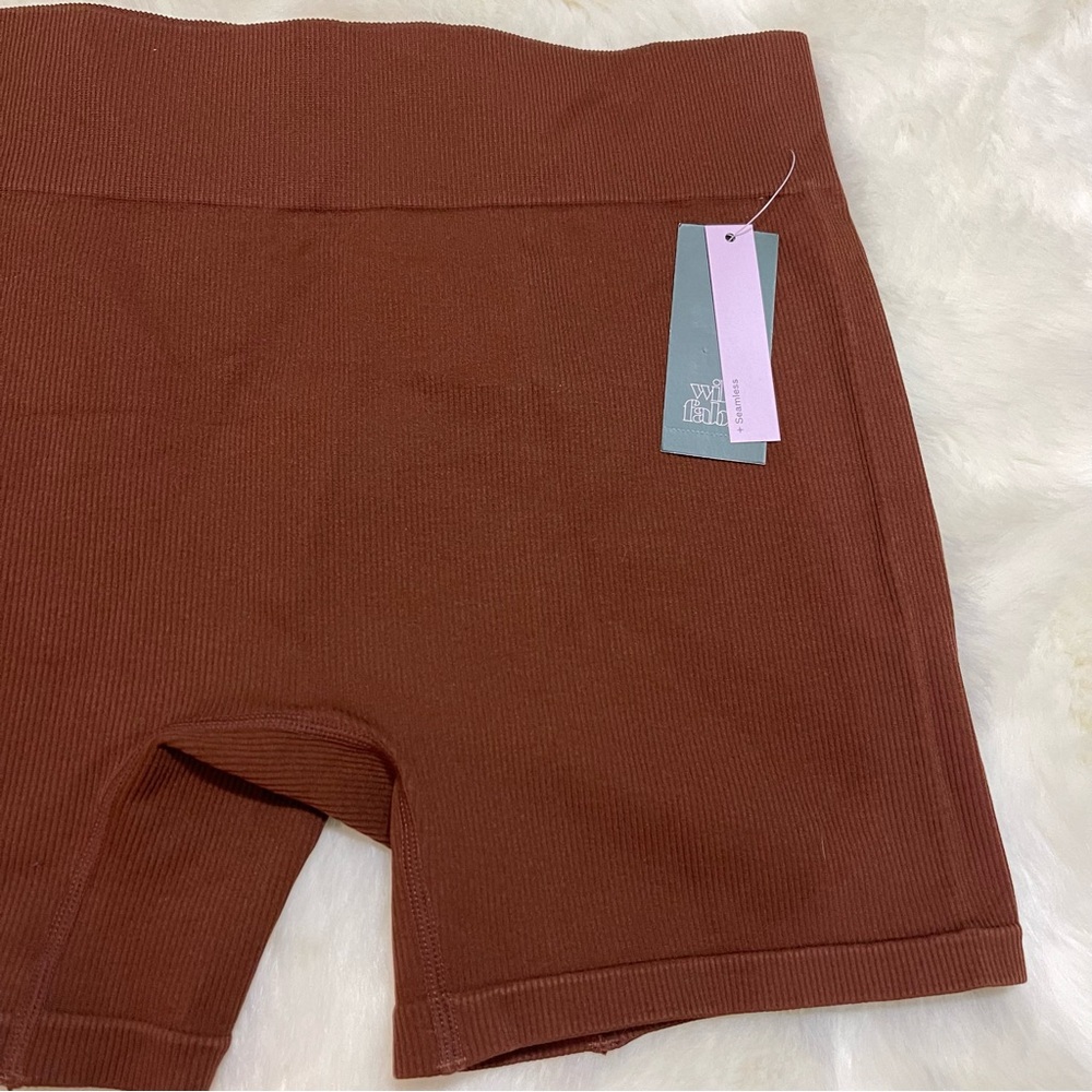 Wild Fable Women's Chocolate Brow Ribbed Bike Shorts